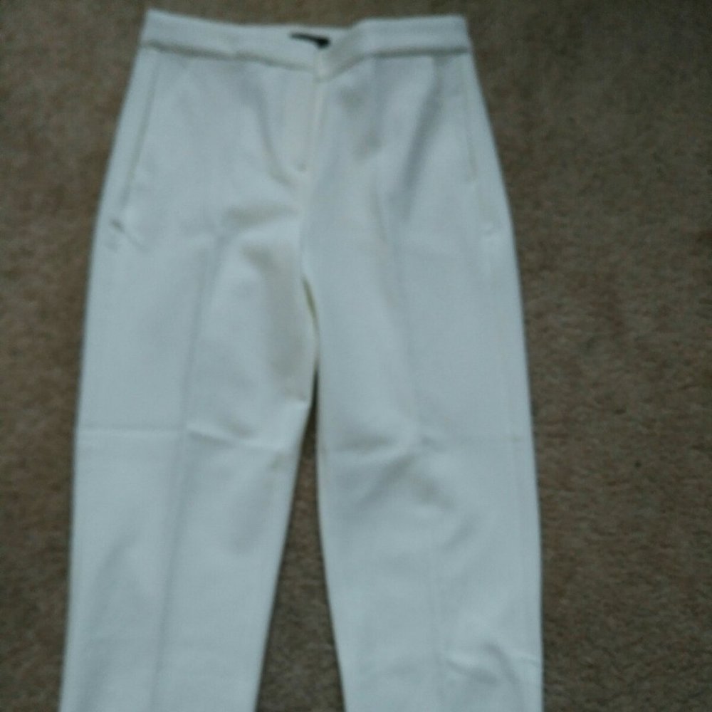 J.Crew Kate Straight-Leg Pant in Four-Season Stretch, Size 6, Color Ivory
